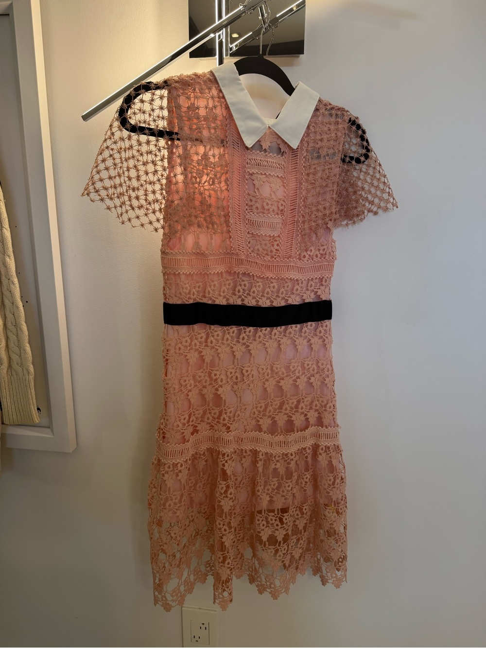 Haute Rogue Blush Pink Lace Dress